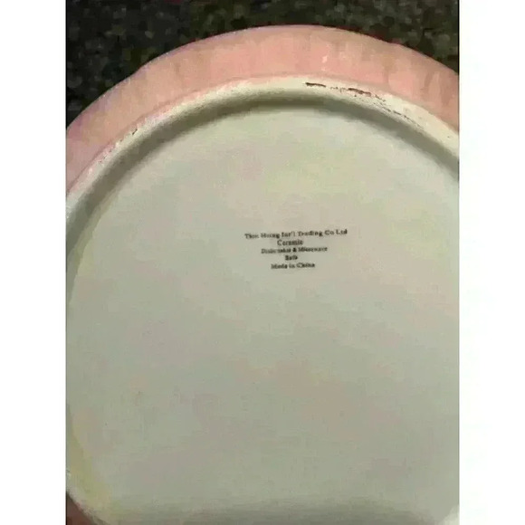 8" Pink Ceramic Flower Candy Bowl Tien Hsing Int'l Trading Co LTD - Picture 8 of 8